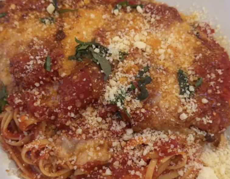 Pomodori signature dishes Cavolo E Pecorino SaladChicken ParmesanCarcioffi Fritti